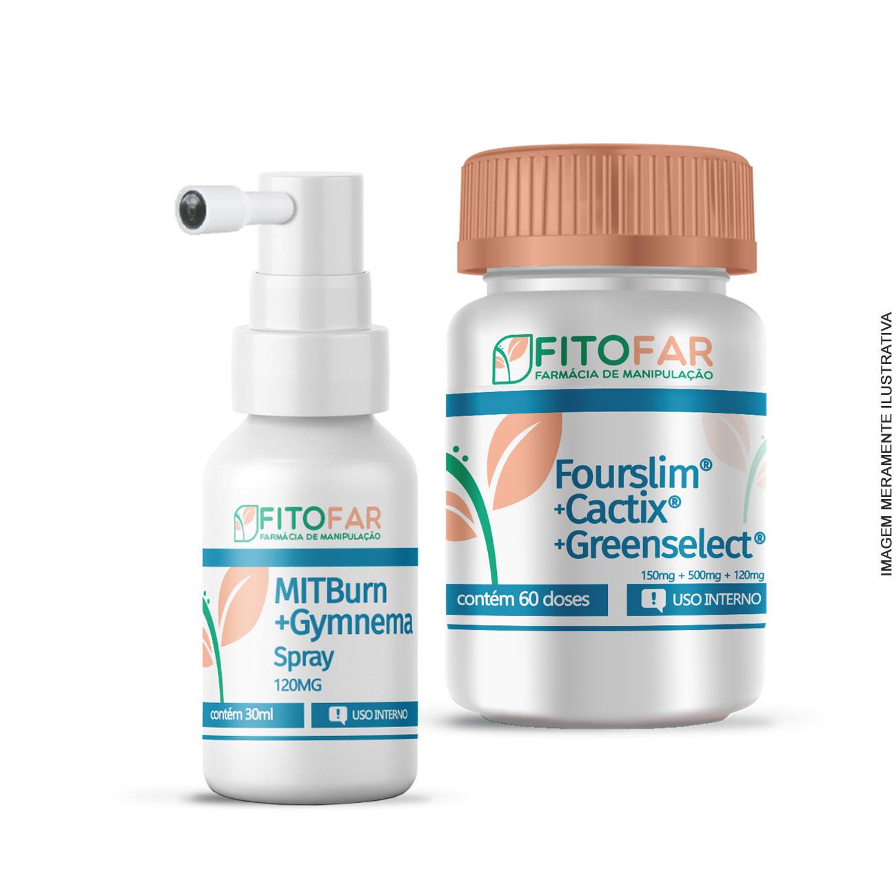 Kit Coma sem culpa: Fourslim®, Cactix®, Greenselect® + MITBurn com Gymnema Spray