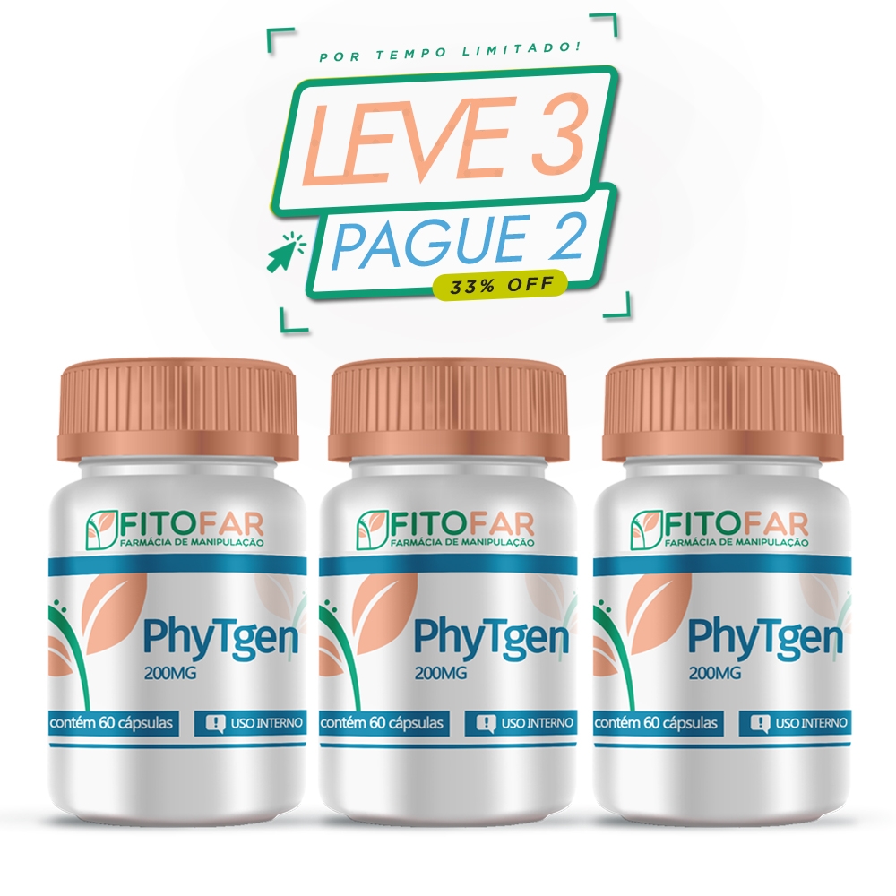 Phytgen ® 200mg - grande auxilio na ação termogênica - leve 3, pague 2
