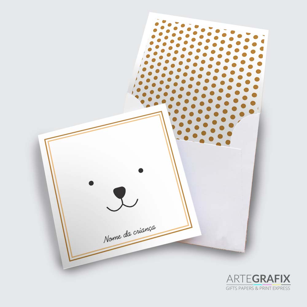 Cartão Agradecimento Infantil Tema Animais