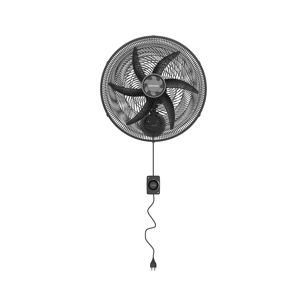 Ventilador Ventisol de Parede Monta Fácil 50cm 127V Preto - Casa Mattos