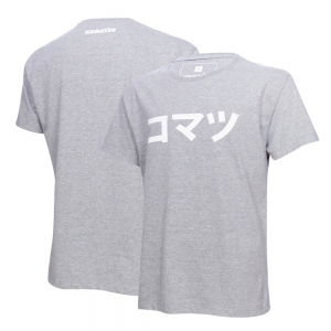 Camiseta Masc. Premium Komatsu Japan - Cinza Mescla