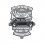 Placa de Alumínio com Recorte VW - Fusca Legendary Rider - Prata
