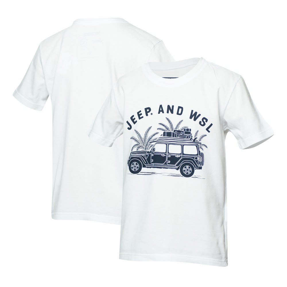 Camiseta Inf. JEEP I WSL Beach Wrangler - Branca