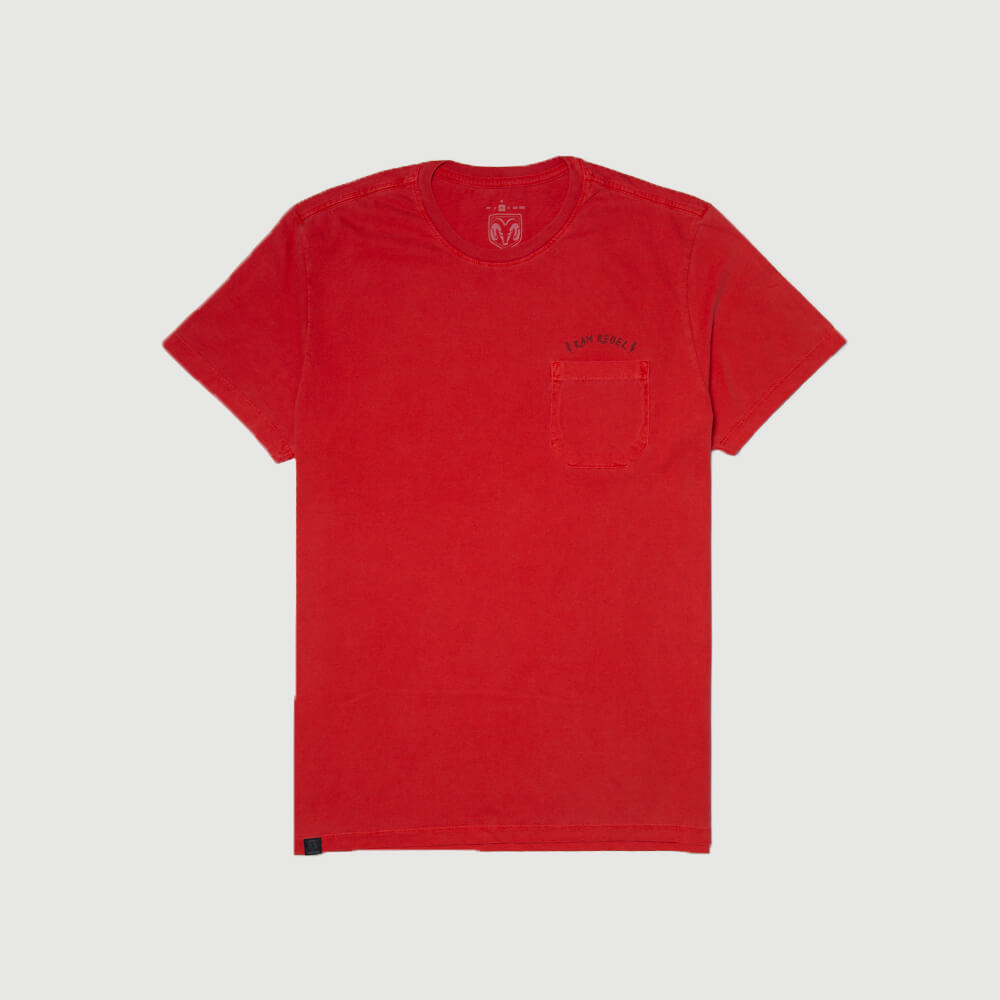 Camiseta Masc. c/ Bolso RAM Rebel Skull - Vermelha