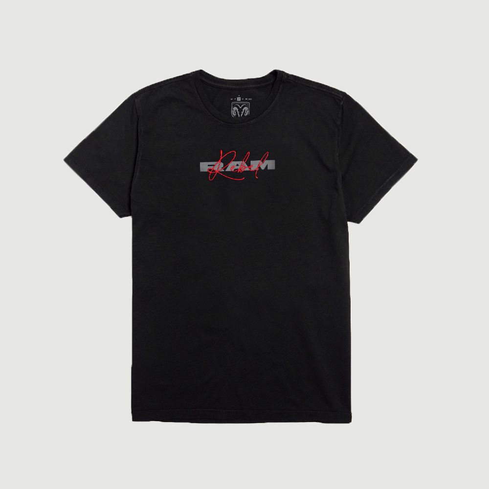 Camiseta Masculina RAM Rebel Signature - Preta