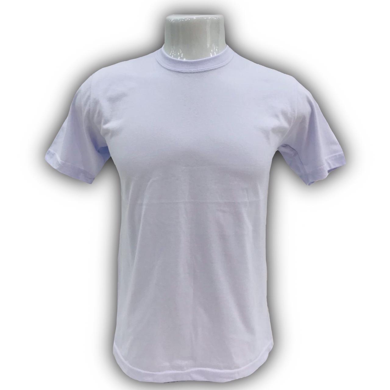 Camiseta Básica Fio 30 P ao GG - Cores: Branca e Preta