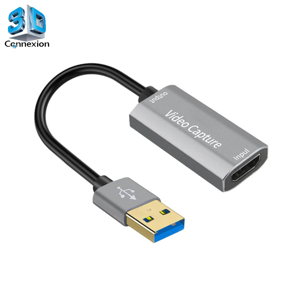 Placa de captura USB 3.0 1080p 60Hz / 60FPS Live streaming 20cm (3DRJ2017)