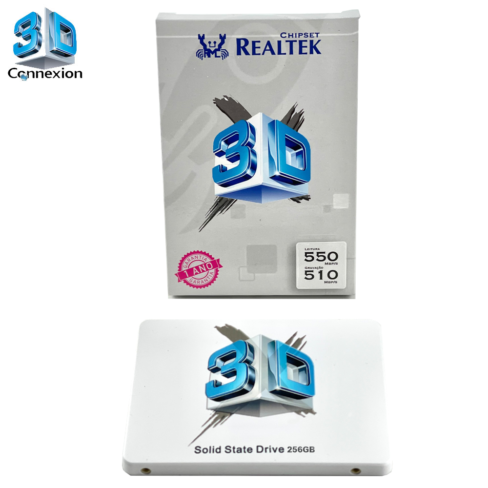 SSD 256GB Chipset Realtek ( RTL-3DX256GB ) - Branco