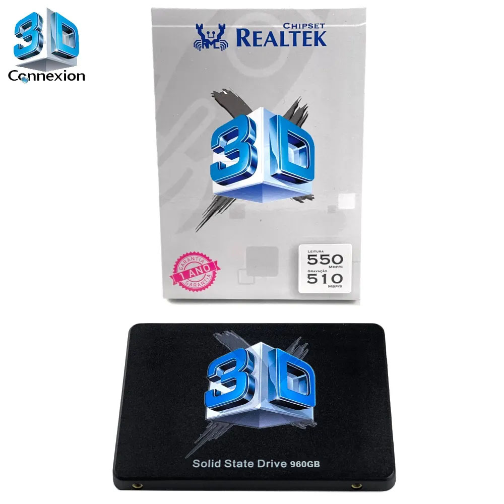 SSD 960GB Chipset Realtek ( RTL-3DX960GB ) - Preto
