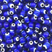 OG04 - Murano Olho Grego Azul Bic 8mm - 12Unids