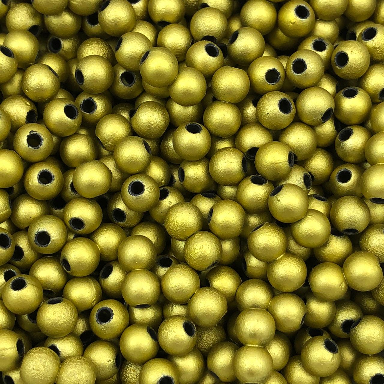 BOL571 - Bola Emborrachada Dourado 6mm - 20Grs