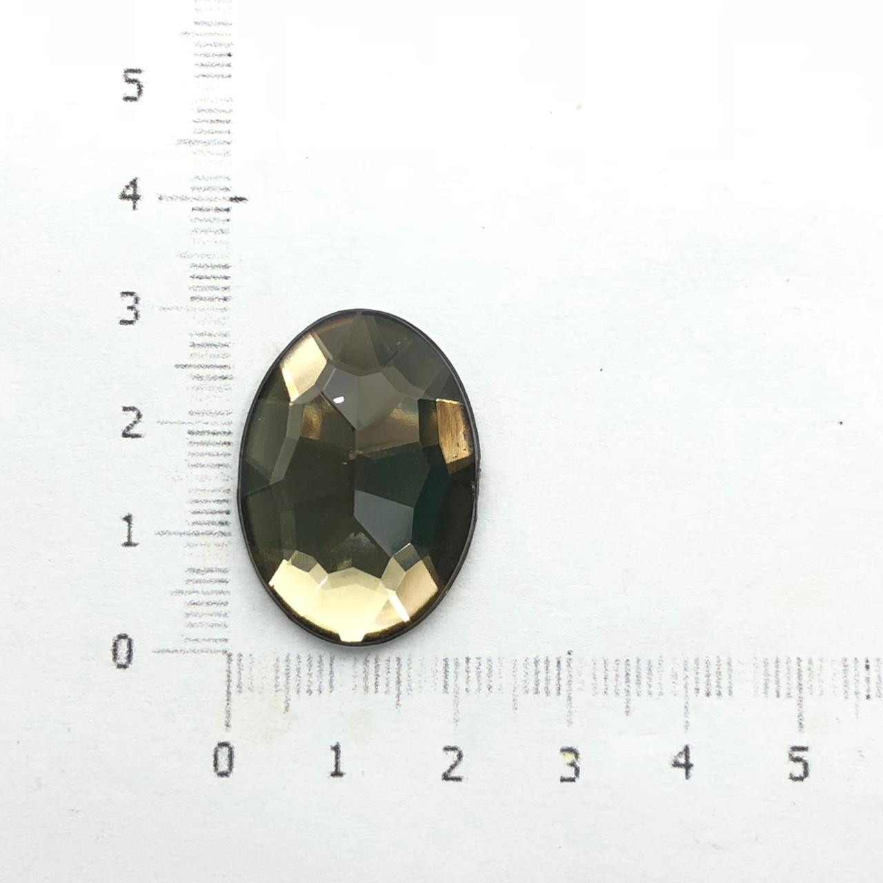 CHT1059 - Chaton Oval 18x25 Black Diamond - 2Unids