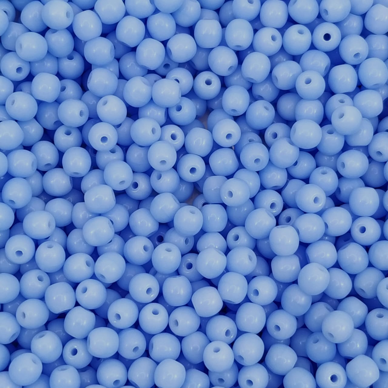 CV024 - Conta de Porcelana Preciosa Azul Hortencia 4mm - 100Unids