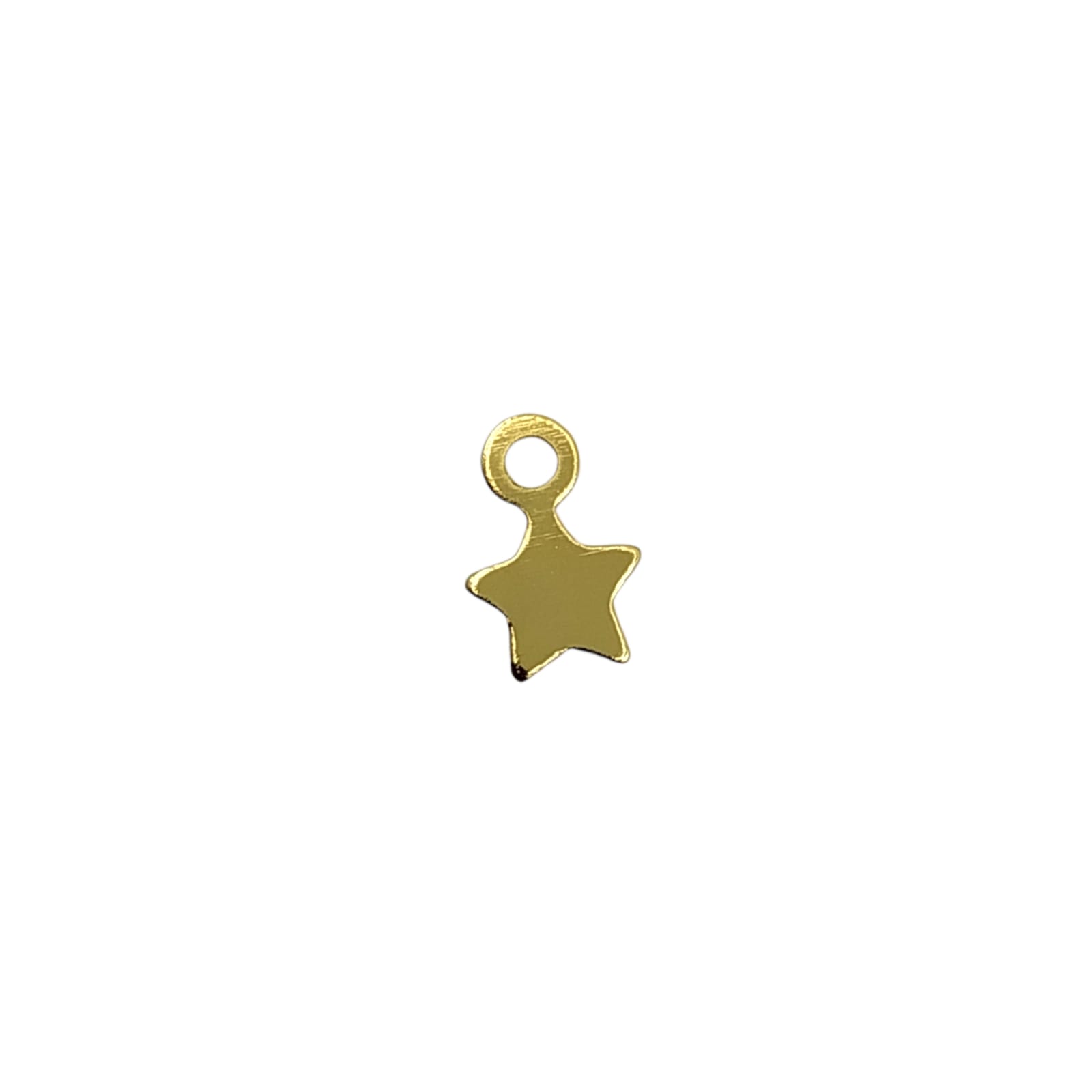 PG1047 - Pingente Estrela Banhado Cor Dourado - 1Grs