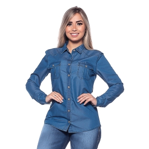 Camisa Jeans Feminina Mosaico 15.24.0042