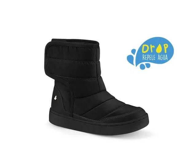 Bota Infantil Bibi Urban Boots Preta com Velcro Drop