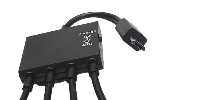 CABO MICRO USB CHARGE HUB OTG 4 PORTAS**