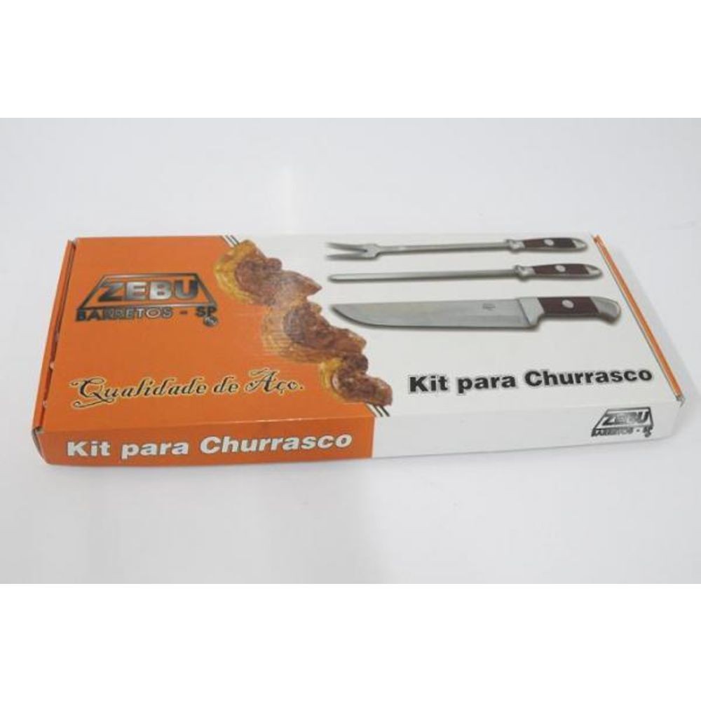 Kit para Churrasco Zebu Barretos 03 peças