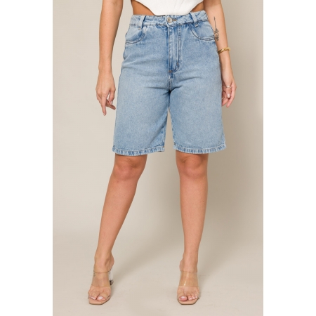 Bermuda Jeans Basic - Jeans Claro 1