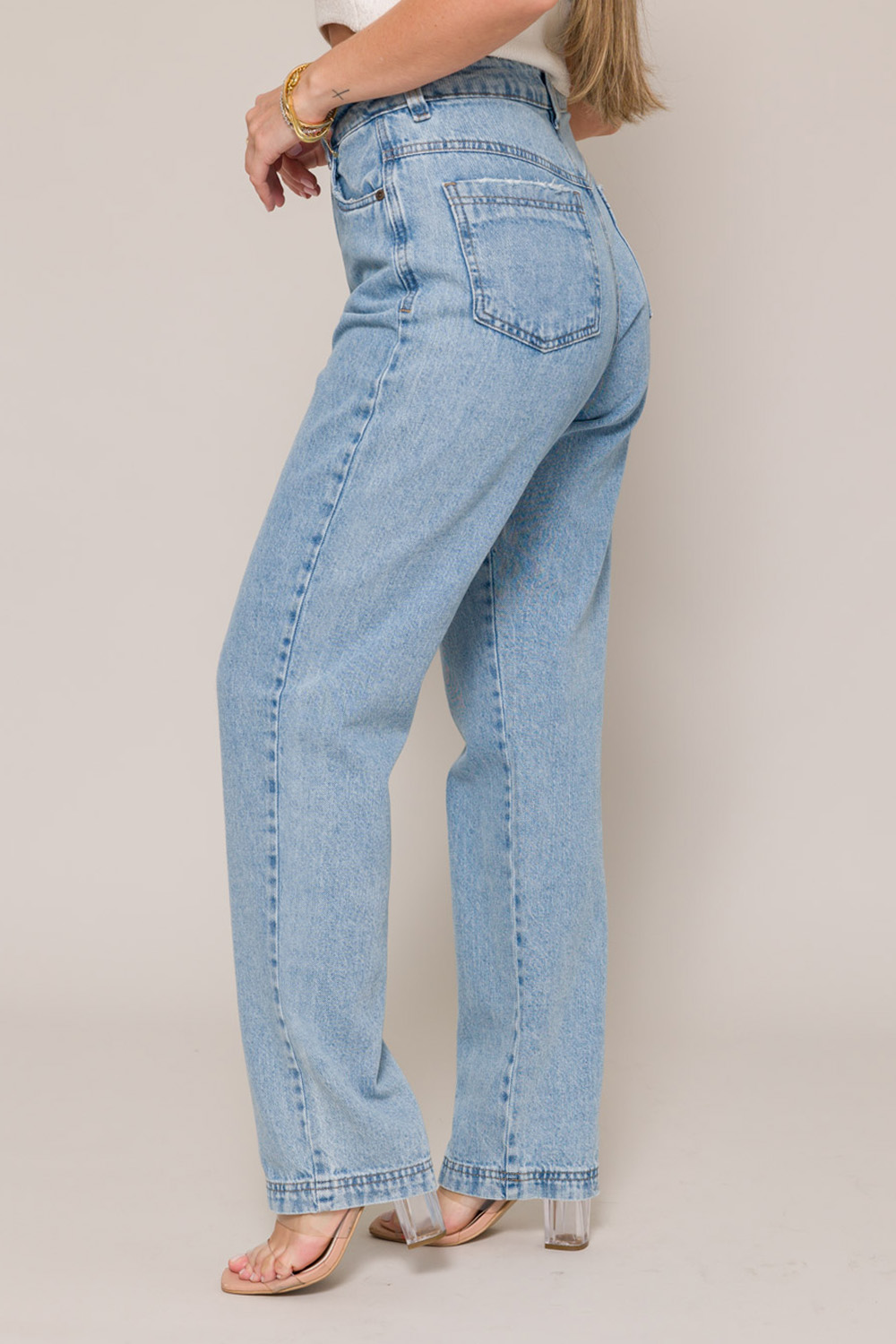 Calça Jeans Cropped Liz - Jeans Claro