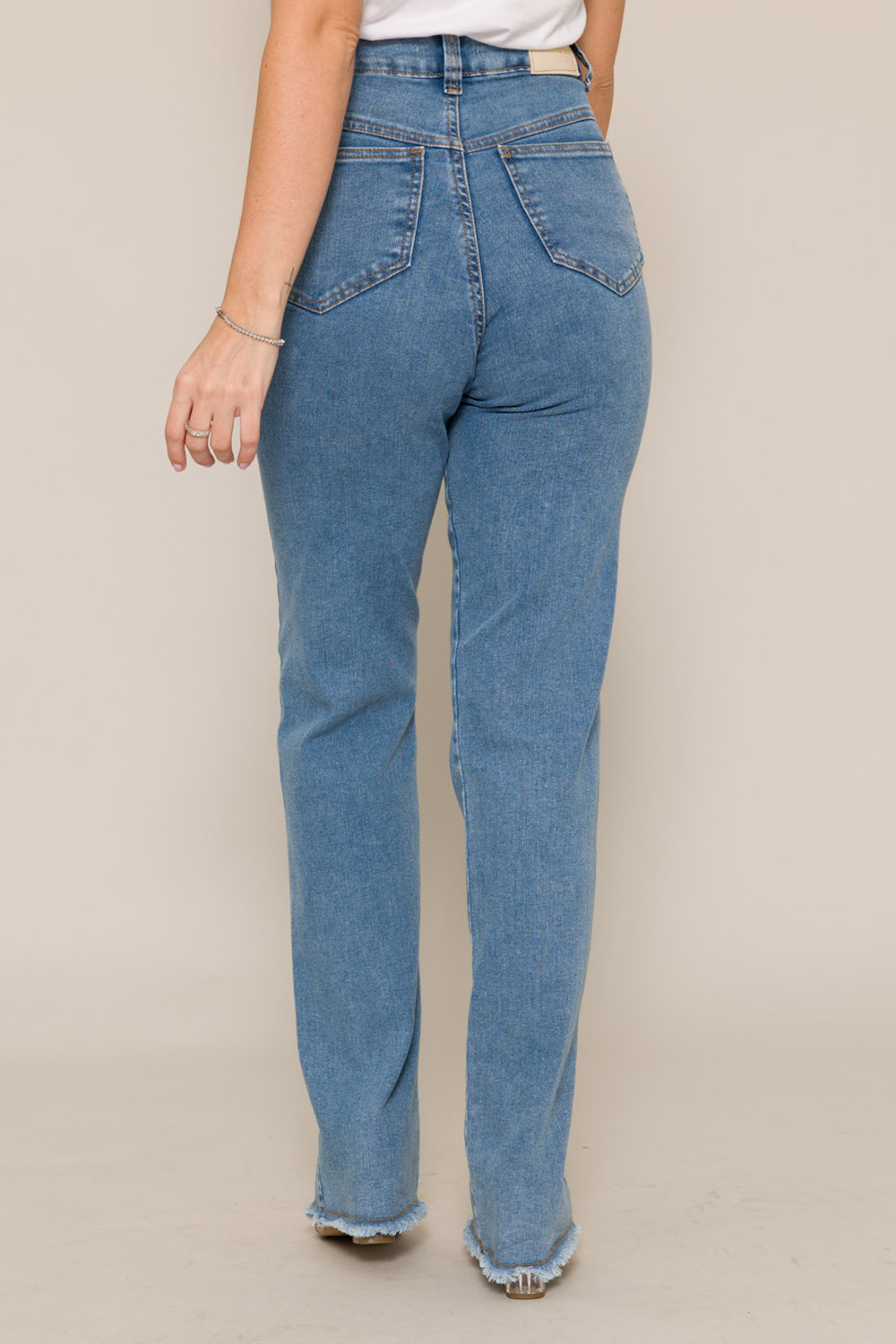 Calça Jeans Reta Basic 11676 - Jeans Médio