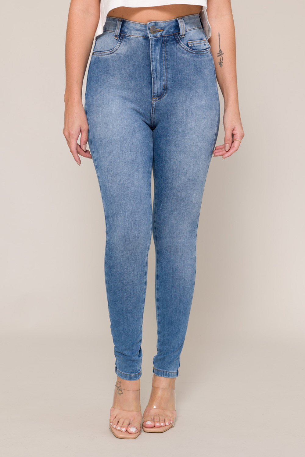 Calça Jeans Skinny Basic 360º - Jeans Claro