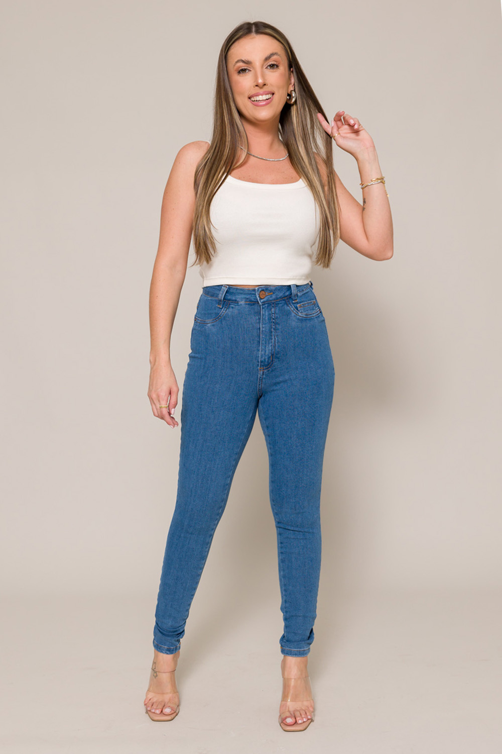 Calça Jeans Skinny Basic 360º - Jeans Médio