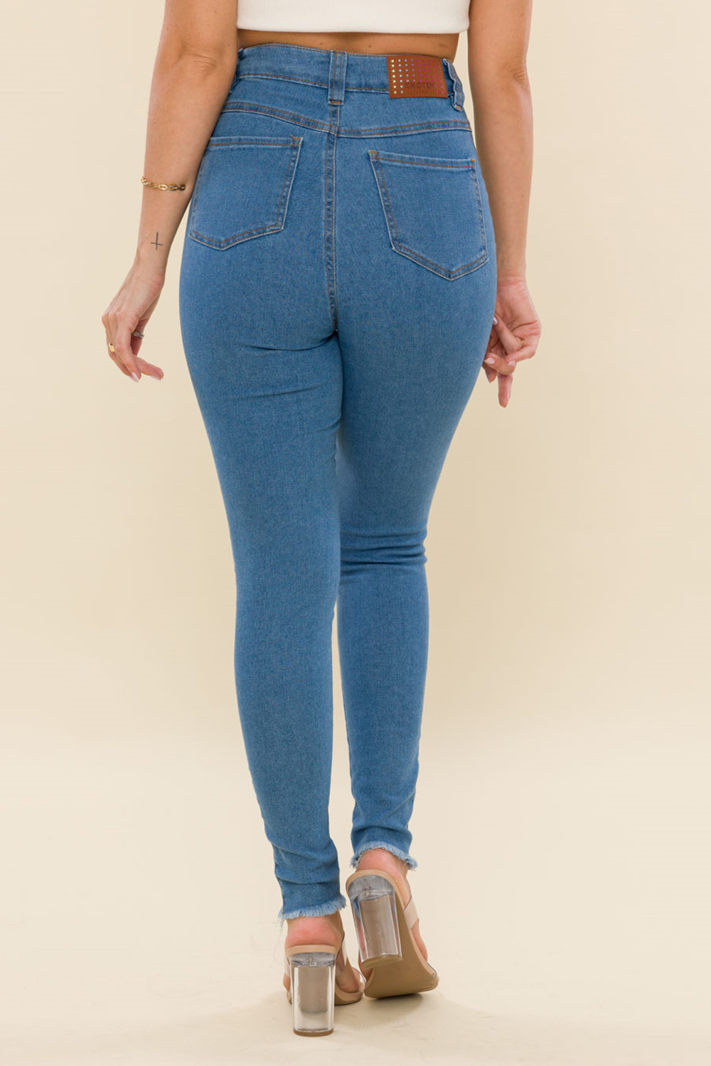 Calça Jeans Skinny Hot Pant Basic 11649  - Jeans Médio