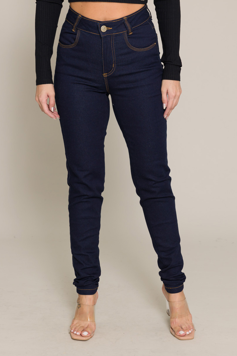 Calça Jeans Skinny Basic 11643 - Jeans Amaciado