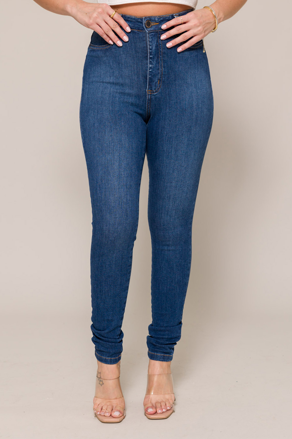 Calça jeans Skinny Basic 11700 - Jeans Escuro