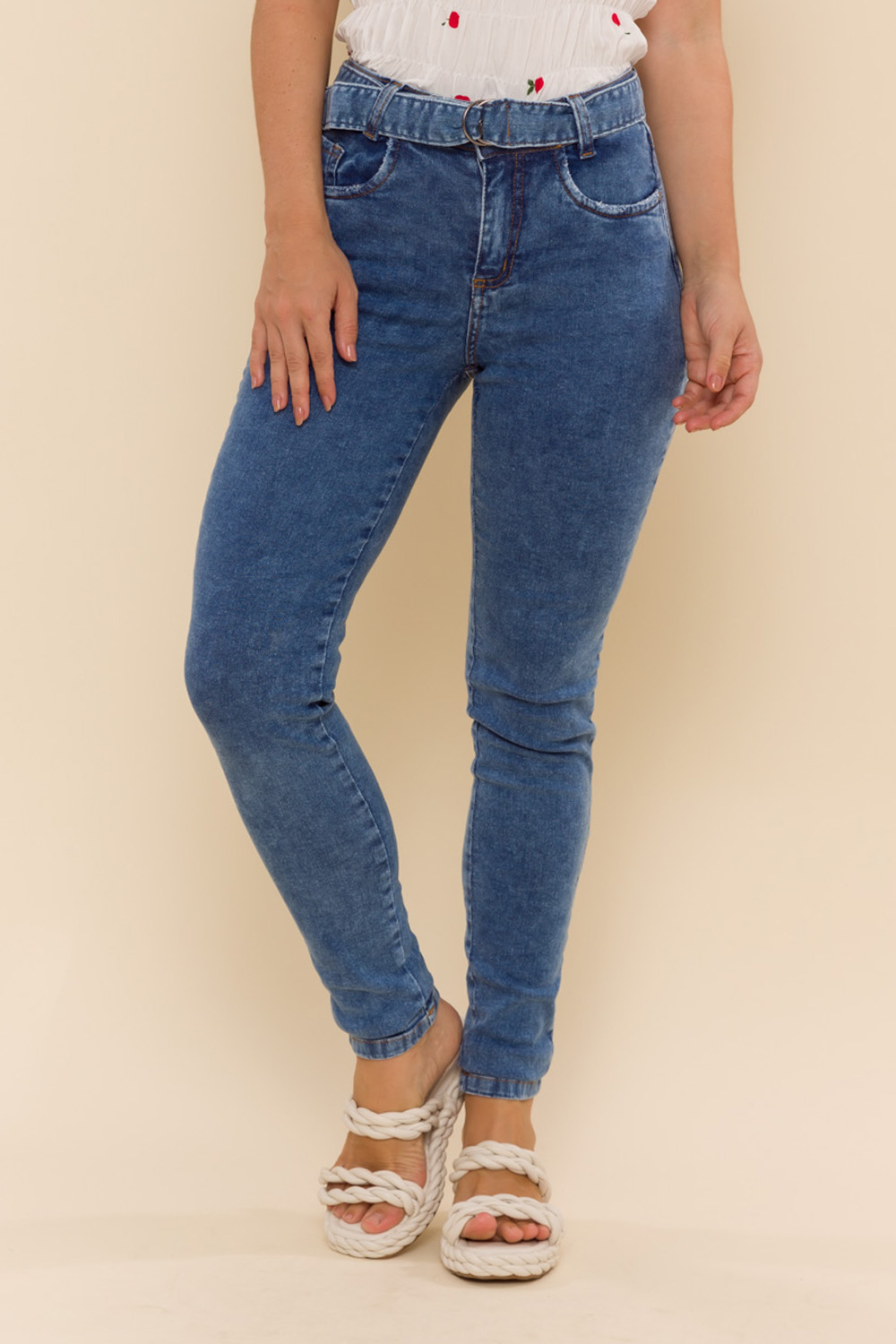 Calça Jeans Skinny Elisa - Jeans Médio