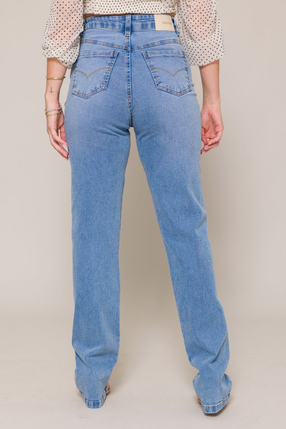 Calça Jeans Straight Leg Edna - Jeans Claro