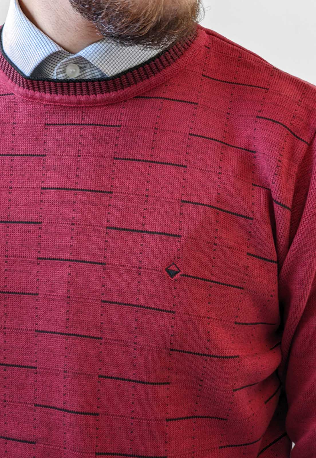 Blusa Tricot Vibru´s Micro Estampa Vermelho