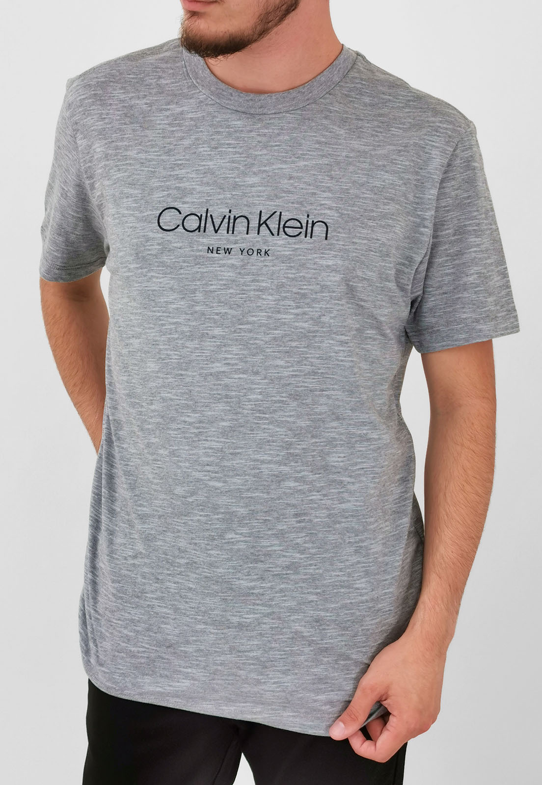 Camiseta Calvin Klein Mescla Azul Claro