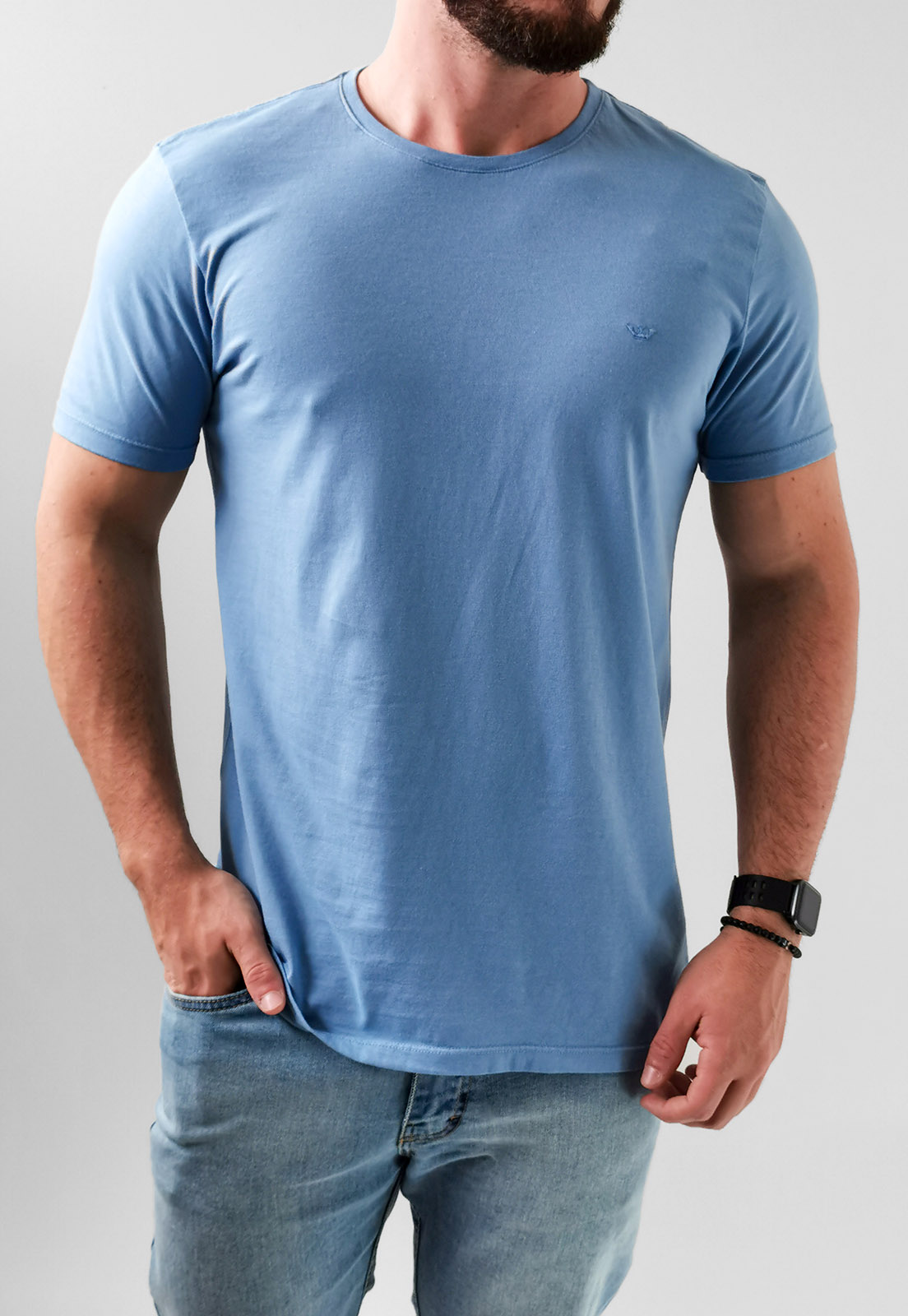 Camiseta Docthos Azul Logo Básica