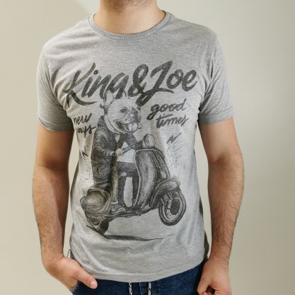 Camiseta King & Joe Slim Preta Bulldog