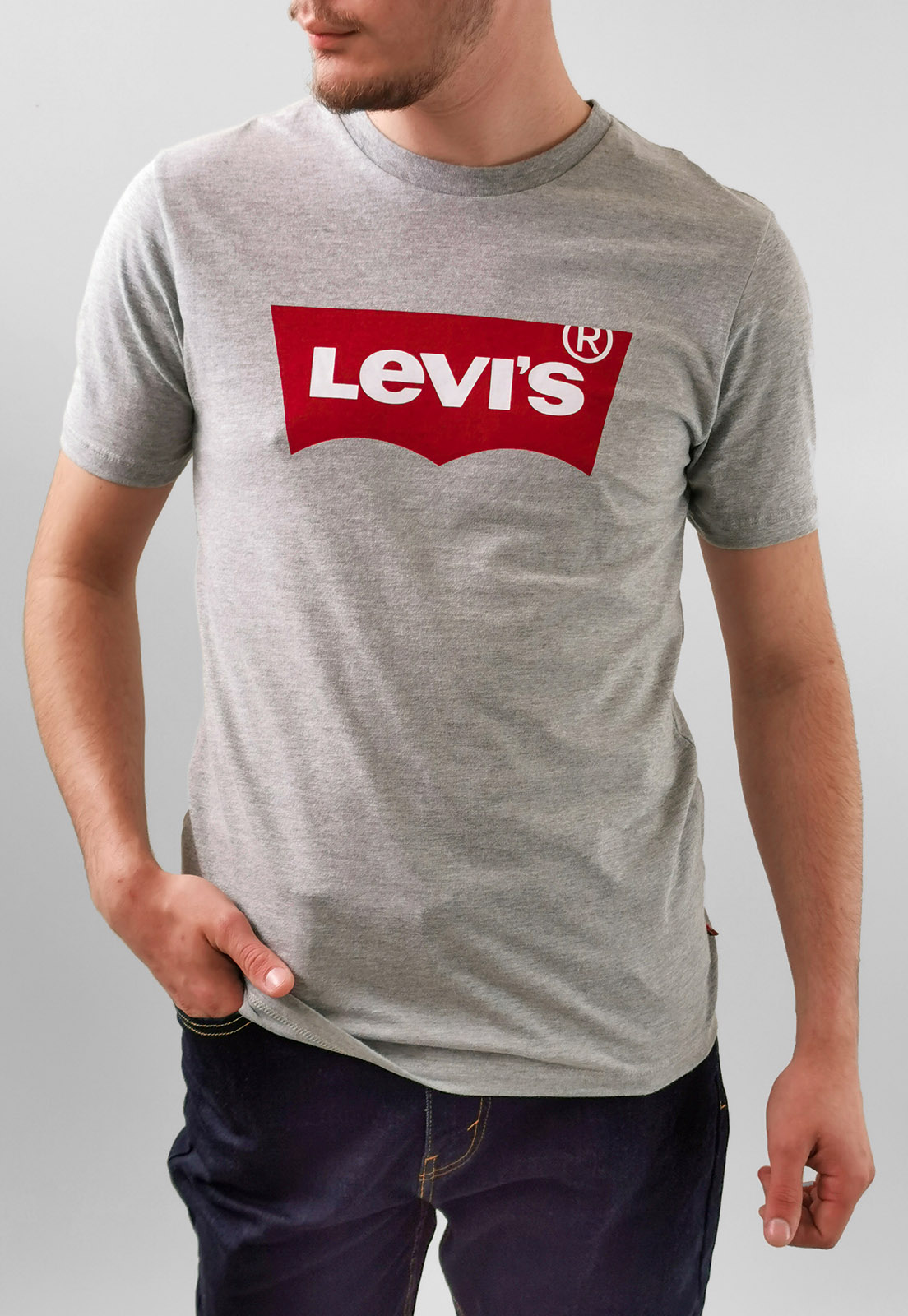 Camiseta Levi's Cinza Mescla Logo