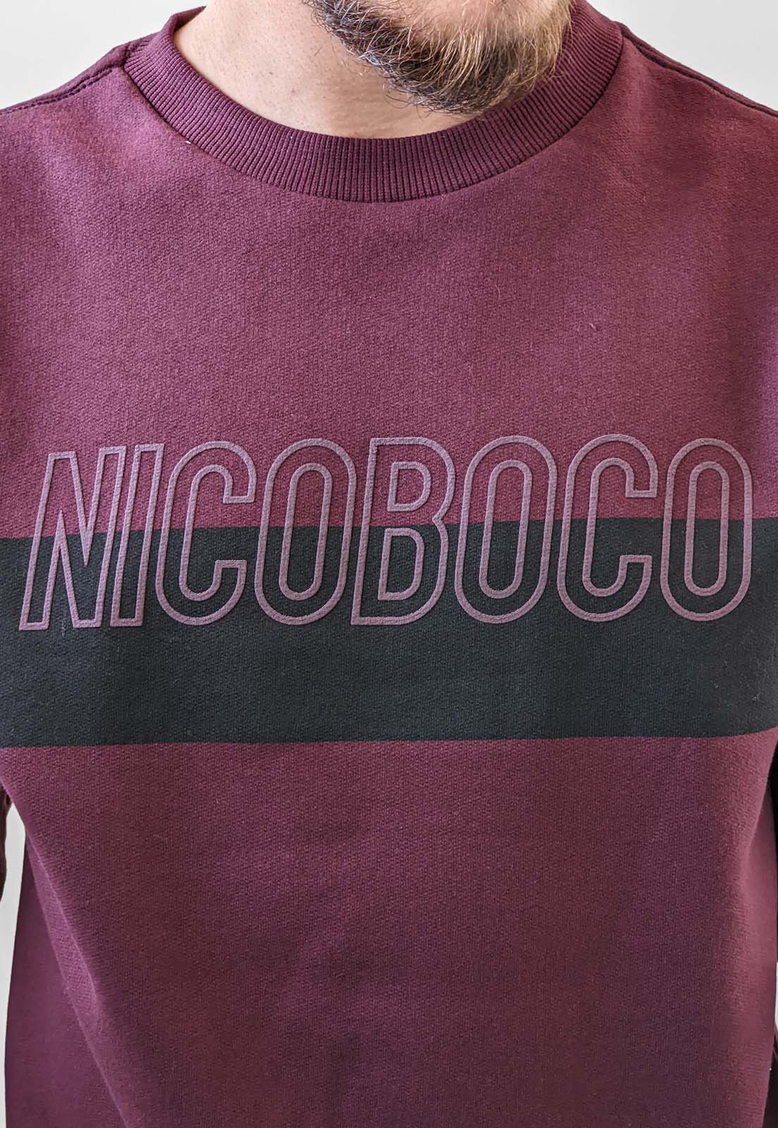 Moletom Nicoboco Bordô Careca Logo