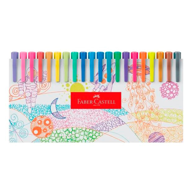 Canetas Fine Pen Colors 60 Cores  - FABER-CASTELL