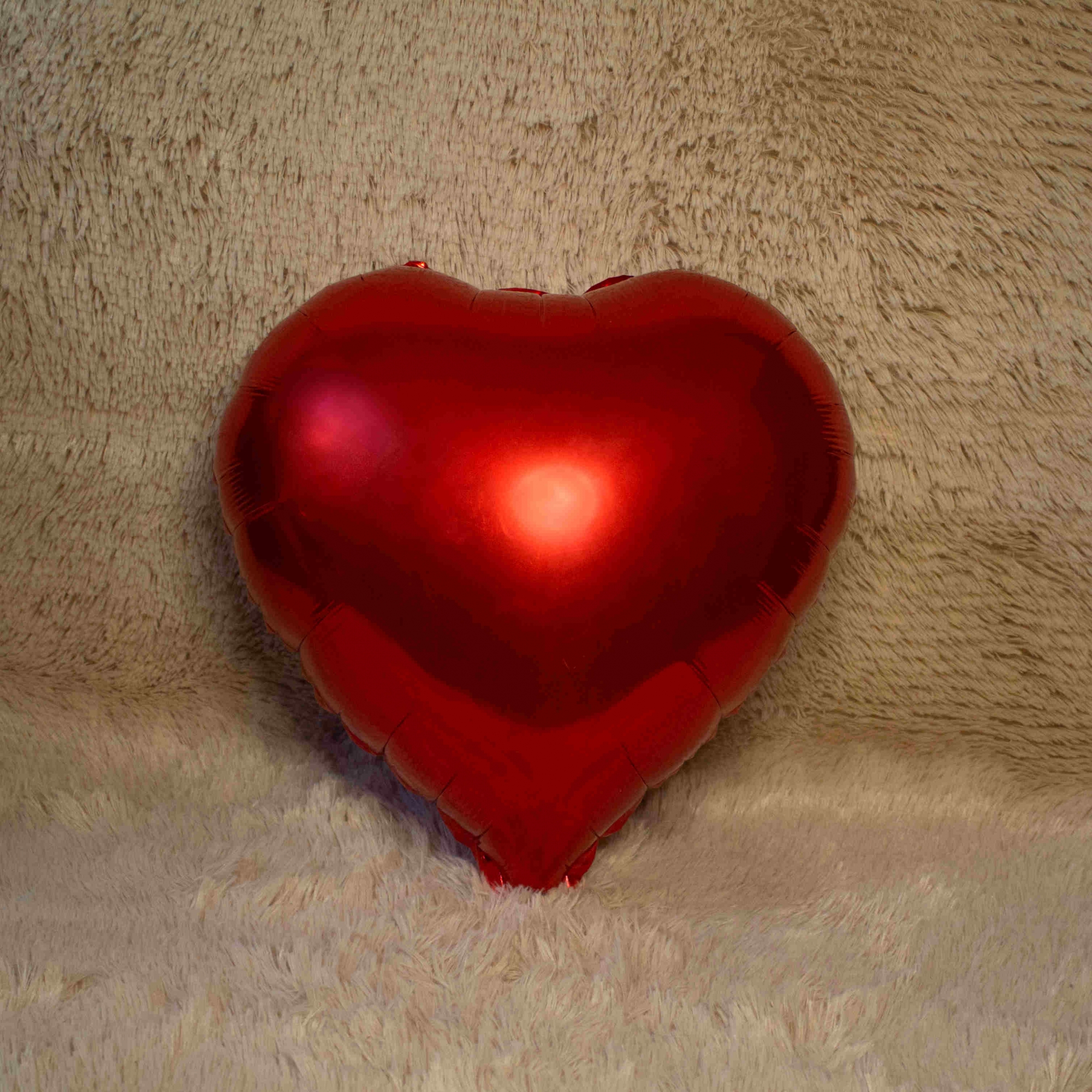 Balão de Coração Vermelho Metalizado