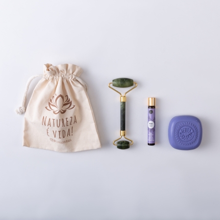 Kit Massagem Jade com 3 produtos Terra Dourada