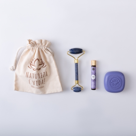 Kit Massagem Quartzo Azul com 3 produtos Terra Dourada