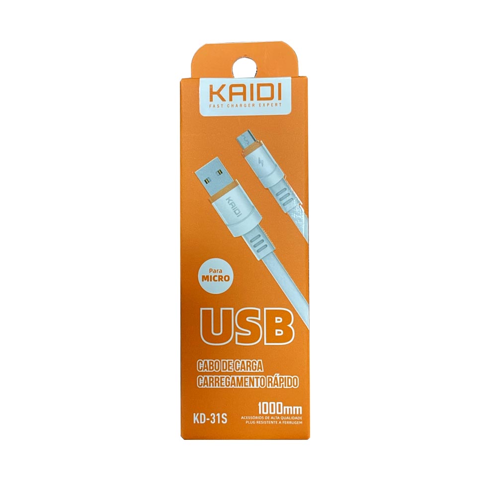 CABO DE CARGA MICRO USB KAIDI KD-31S