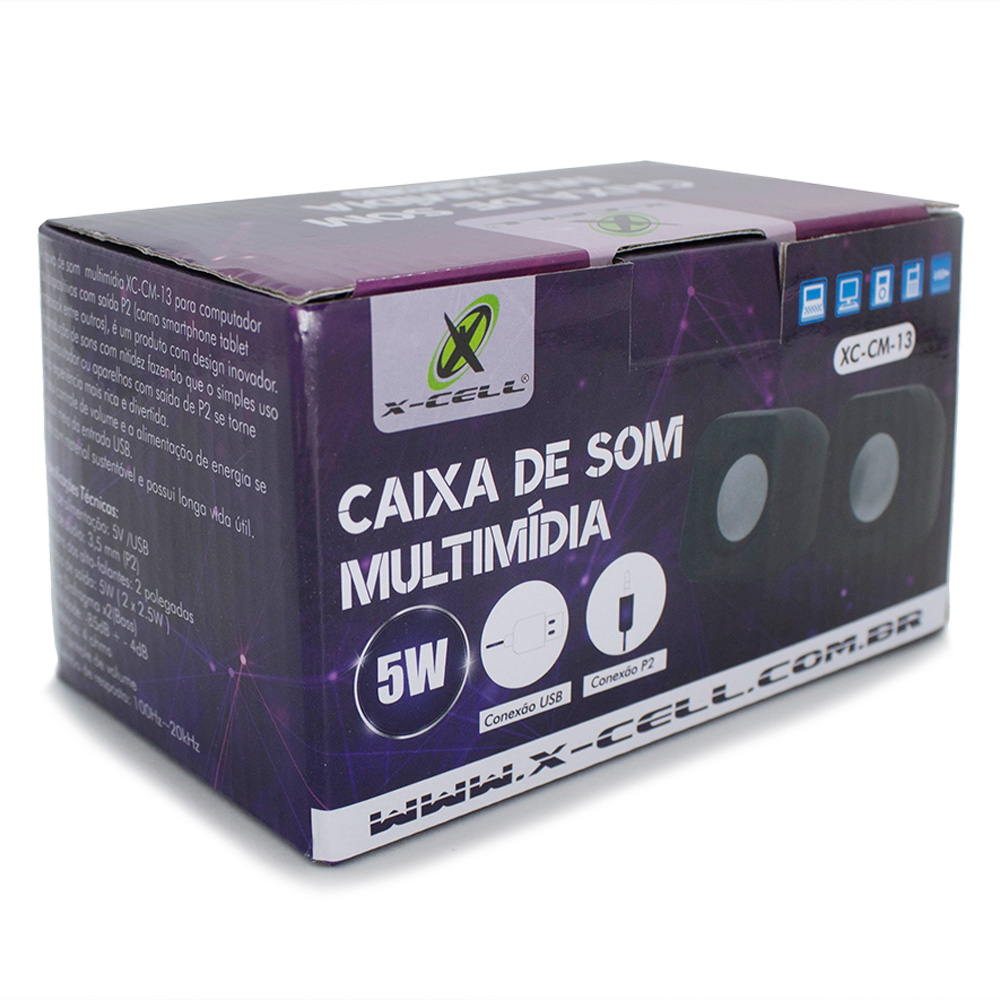 CAIXA DE SOM MULTIMÍDIA X-CELL XC-CM-13