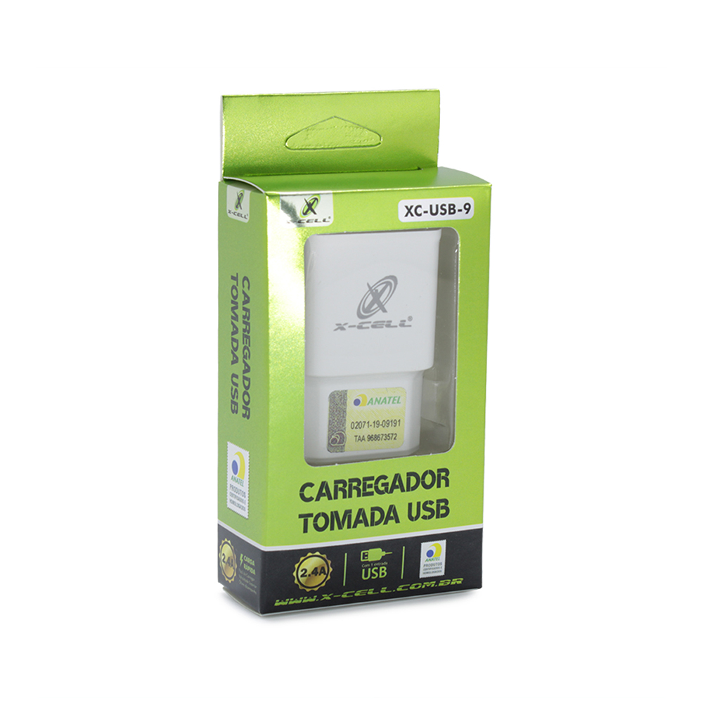 CARREGADOR DE TOMADA USB X-CELL XC-USB-9 Branco
