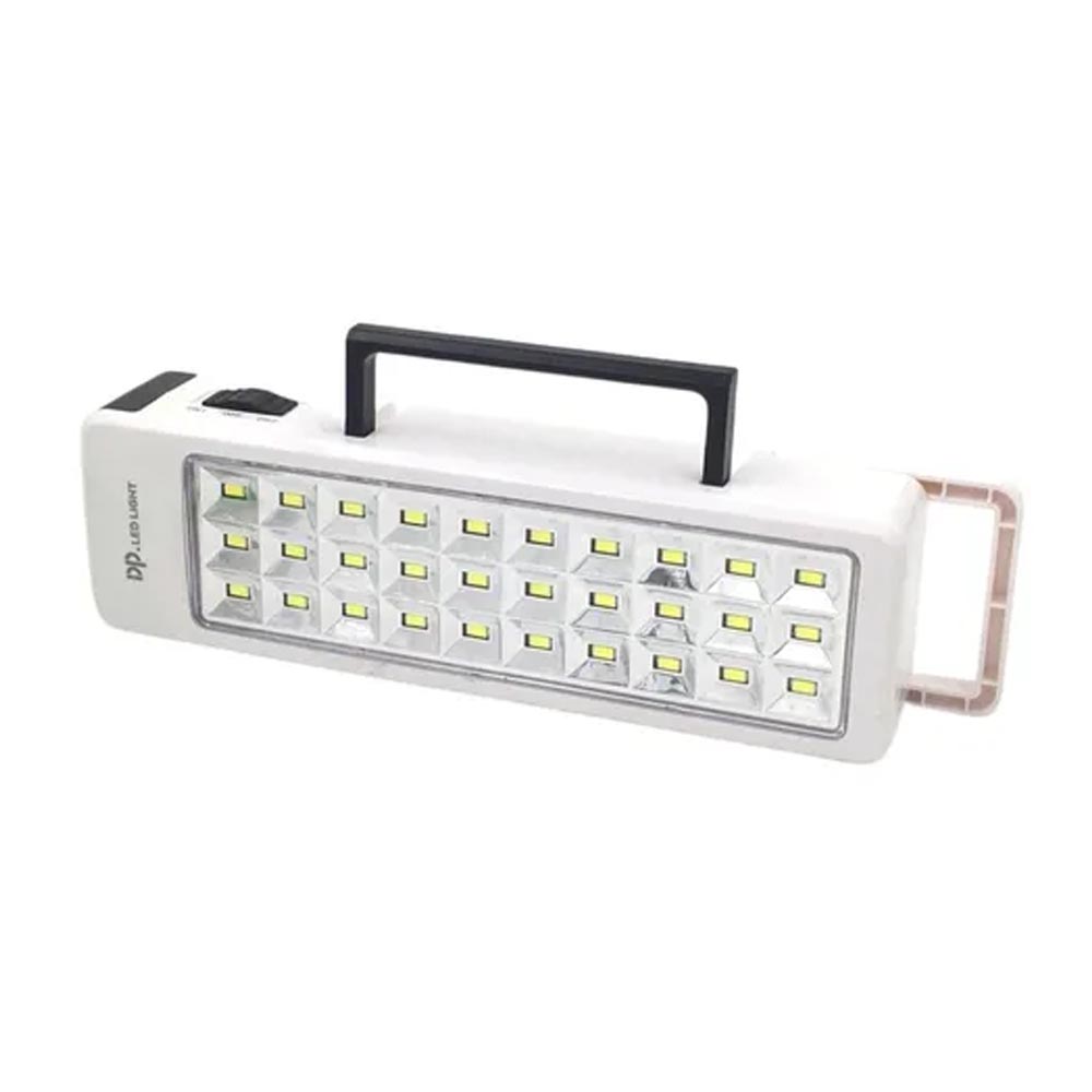 Luminária de emergência LED DP-7076 com bateria recarregável 3W 100V/240V branca