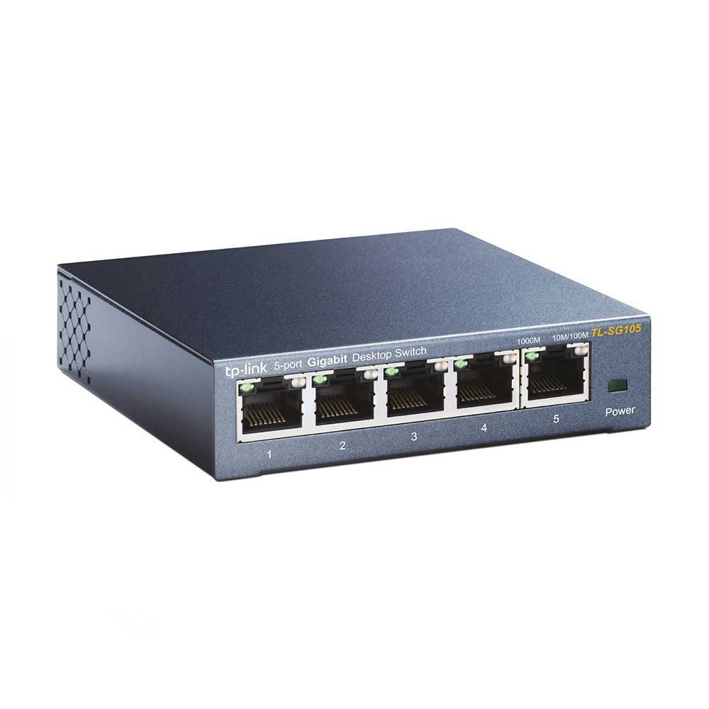 Switch de Mesa TL-SG105 de 5 Portas de 10/100/1000Mbps