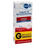Maleato De Dexclorfeniramina 2mg 20 Comprimidos EMS