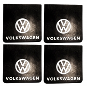 4 Parabarro traseiro 50 x 50 cm Logo Marca Volkswagen em alto relevo