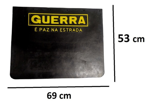 Parabarro Borracha Carreta Guerra 53 X 69 Cm Lameiro Preto e Amarelo